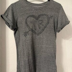 True Religion Gray Heart Arrow Short Sleeve Tee